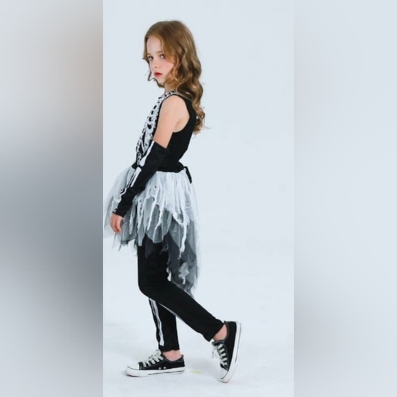 Kids Skeleton Costume - Black and White - Picture 1 of 5